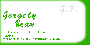 gergely uram business card
